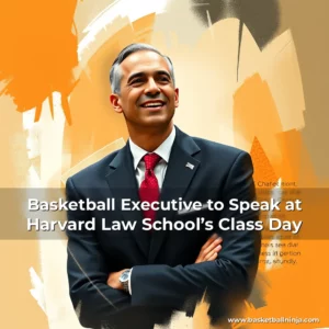 Artistic representation for Basketball Executive to Speak at Harvard Law School’s Class Day