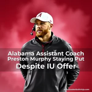 Artistic representation for Alabama Assistant Coach Preston Murphy Staying Put Despite IU Offer