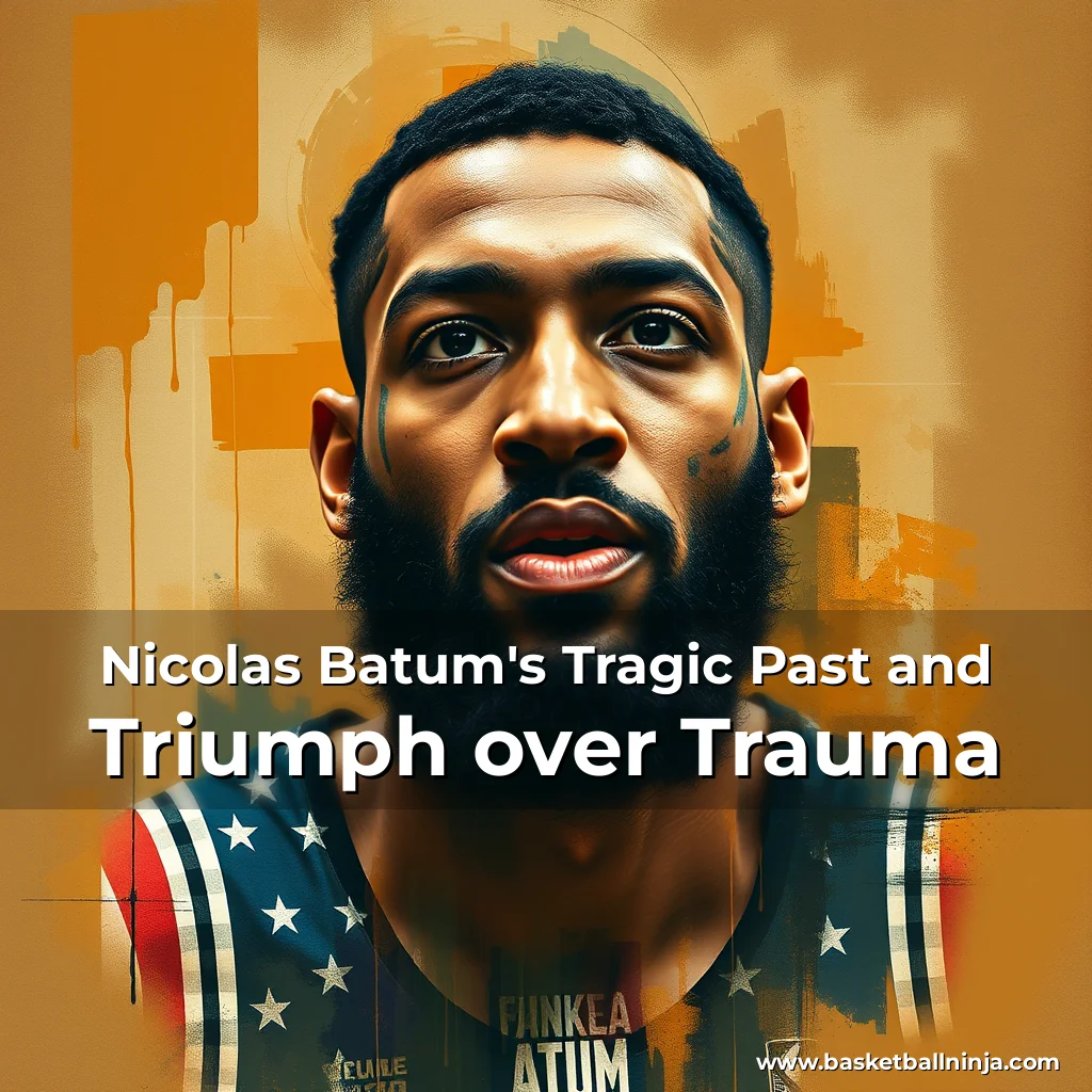 Artistic representation for Nicolas Batum's Tragic Past and Triumph over Trauma