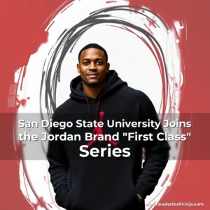 Artistic representation for San Diego State University Joins the Jordan Brand "First Class" Series