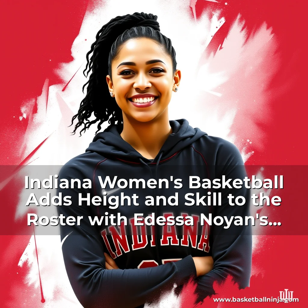 Artistic representation for Indiana Women's Basketball Adds Height and Skill to the Roster with Edessa Noyan's Commitment
