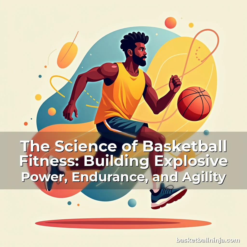 Artistic representation for The Science of Basketball Fitness: Building Explosive Power, Endurance, and Agility